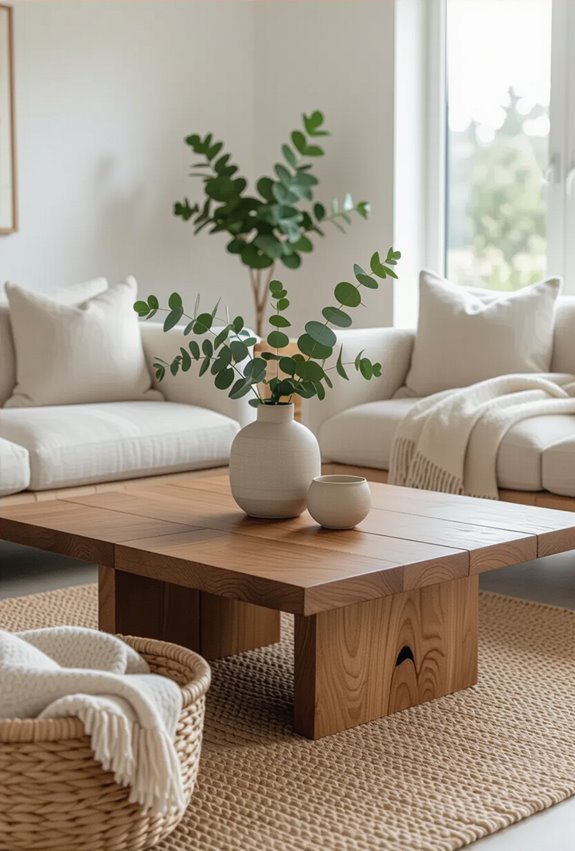 reclaimed wood and woven textiles