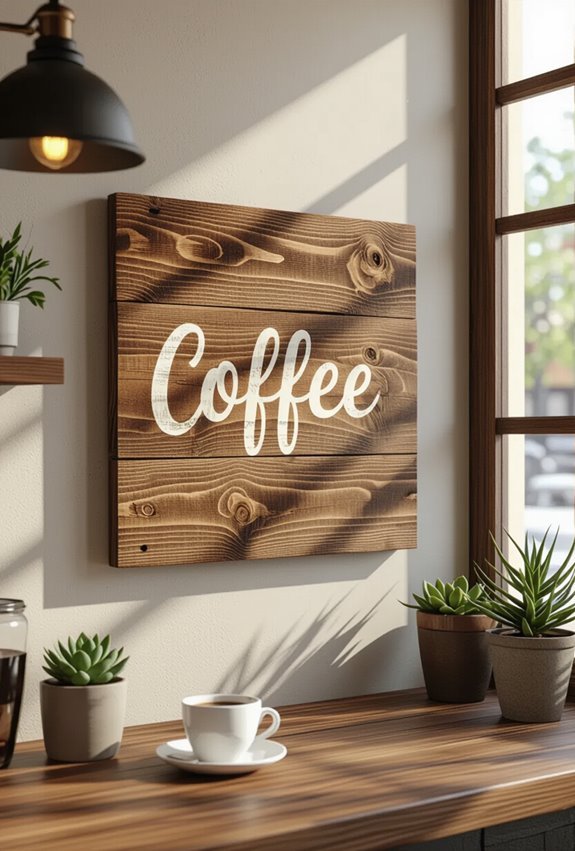 reclaimed wood coffee charm