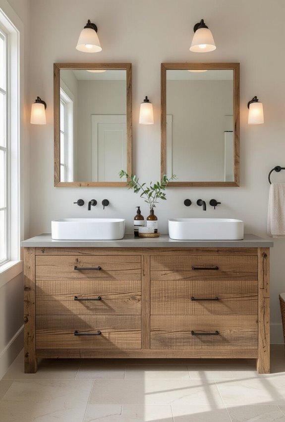 reclaimed wood farmhouse vanity