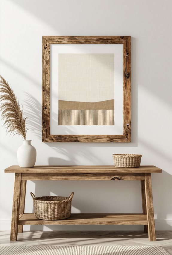 reclaimed wood frames warmth