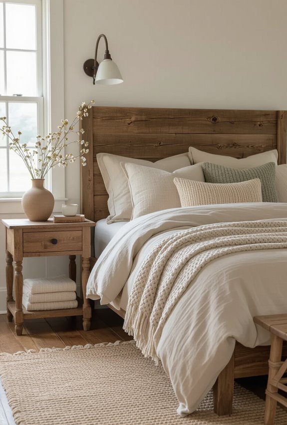 reclaimed wood meets linens