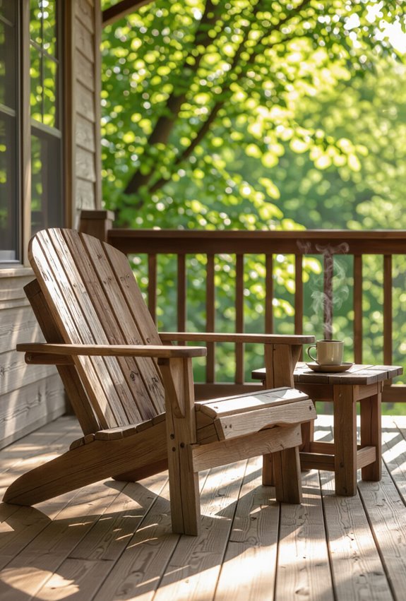reclaimed wood rustic deck elements