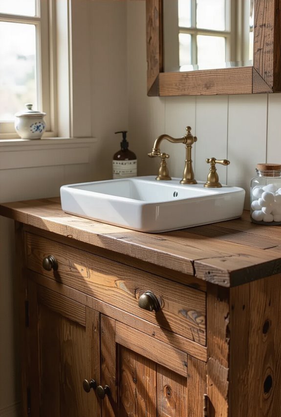 reclaimed wood vintage vanity