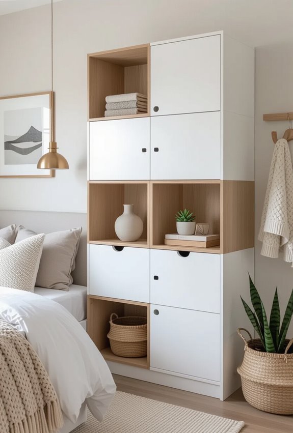 reconfigurable modular bedroom storage