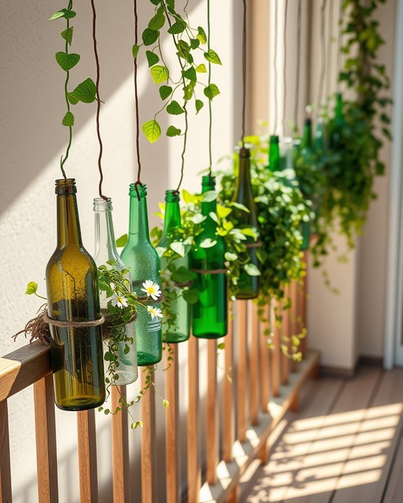 recycled bottle planter decor