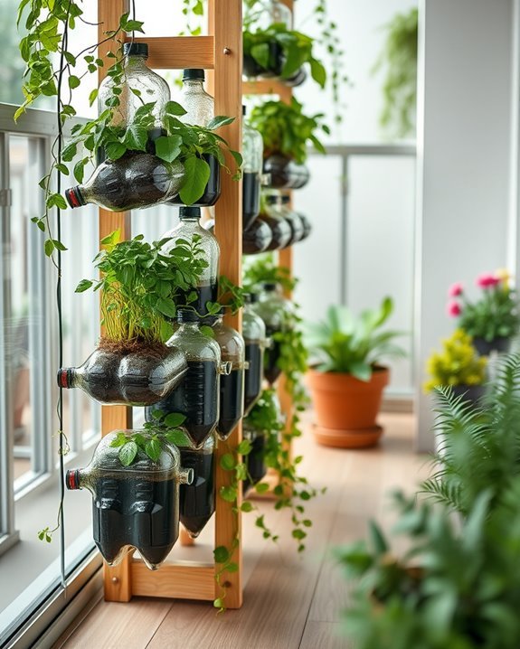 recycled bottle urban gardening