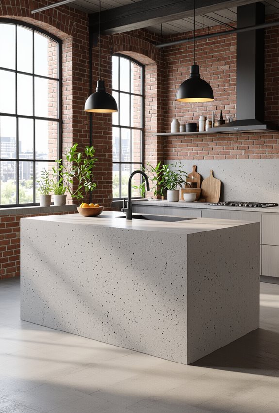recycled concrete kitchen surfaces