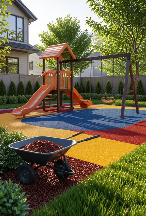 recycled rubber mulch playground cushioning