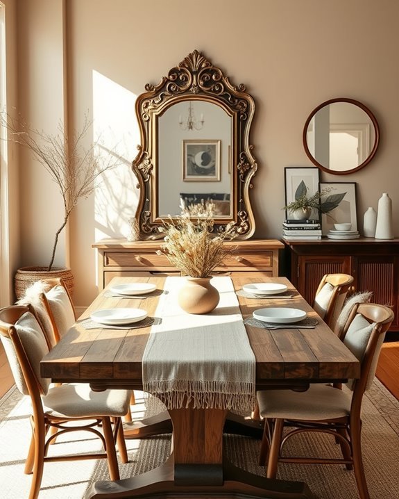 reflective decor enhances space