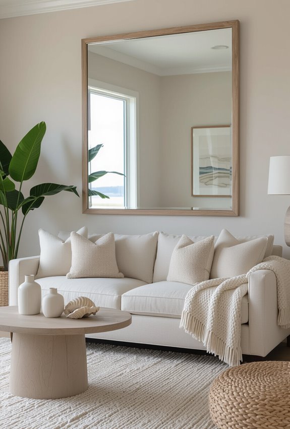 reflective mirrors amplify natural light
