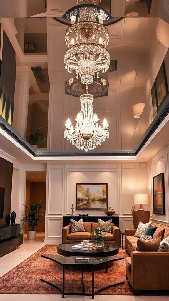 reflective overhead surfaces installed