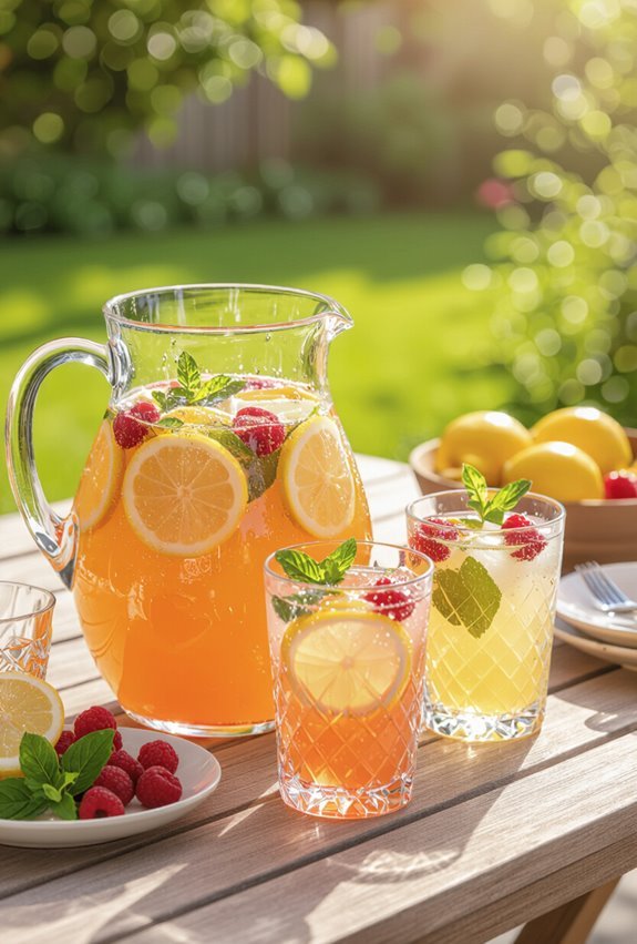 refreshing citrus and herb mocktails
