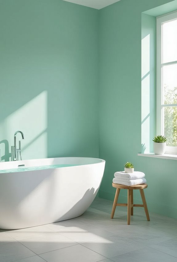 refreshing mint bathroom charm