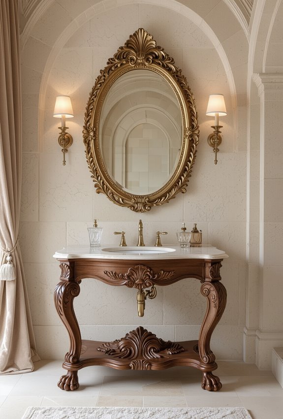 regal carved vanity ensemble