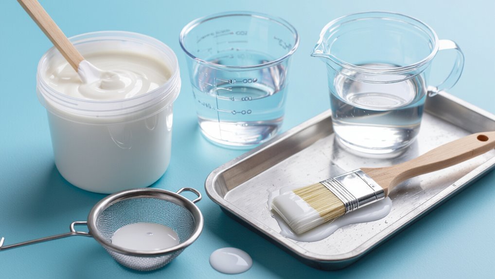 rehydrate paint gradually carefully