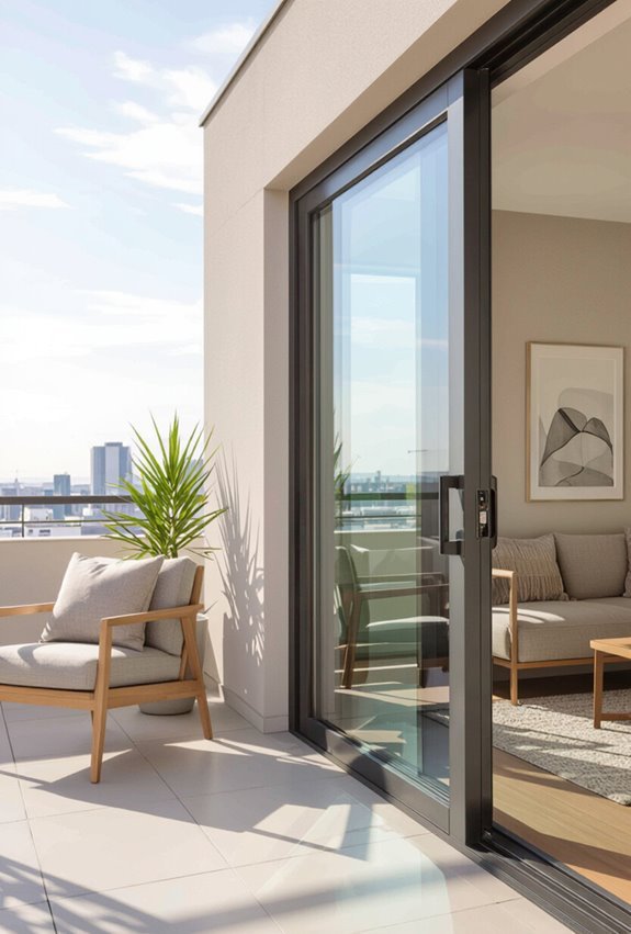 reinforced glazed alarm integrated doors