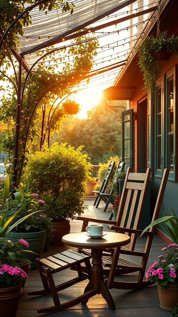 relaxing rocking chair ambiance