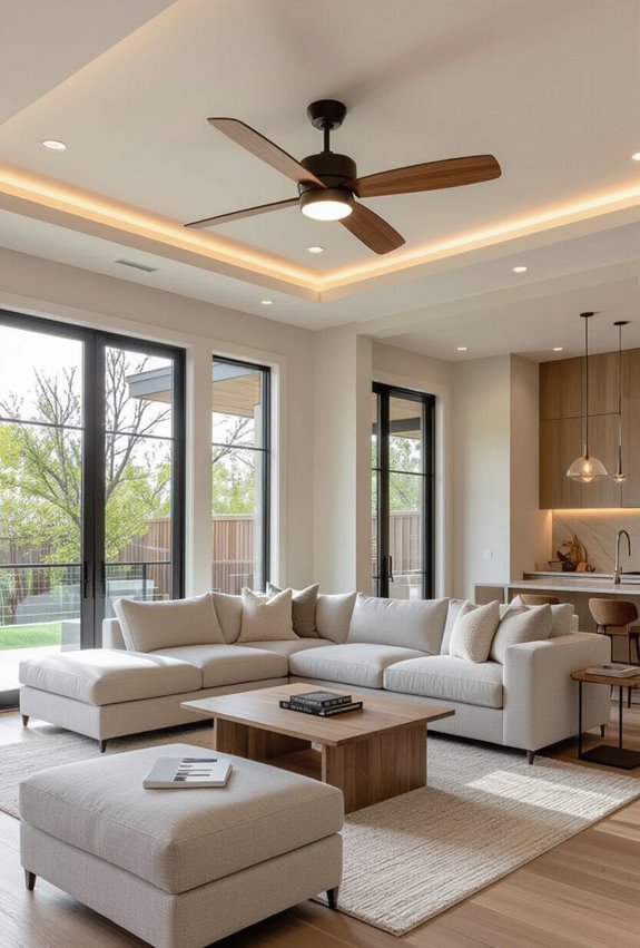 remote controlled recessed ceiling fans