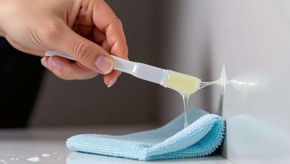 remove fresh hot glue