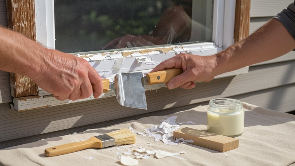 remove loose peeling paint