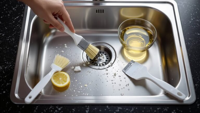 remove paint clean sink