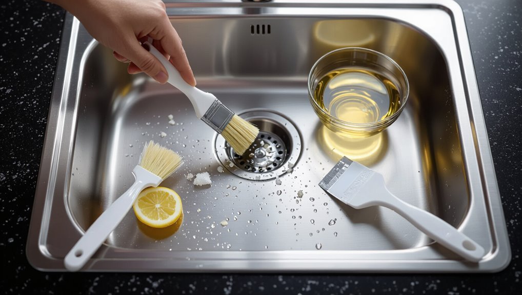 remove paint clean sink
