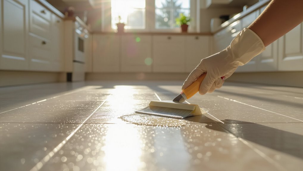 remove paint from linoleum