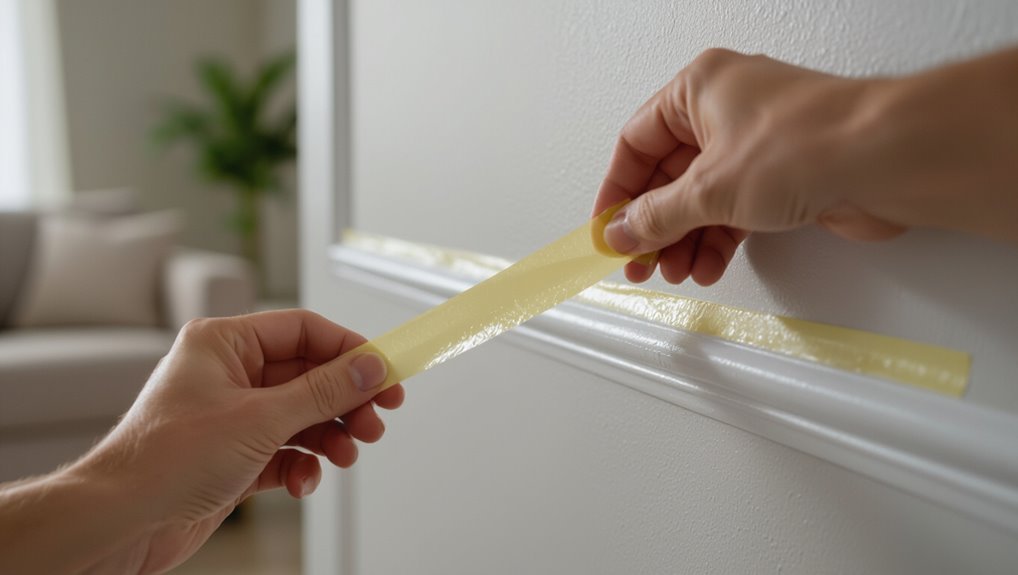 remove tape carefully slowly