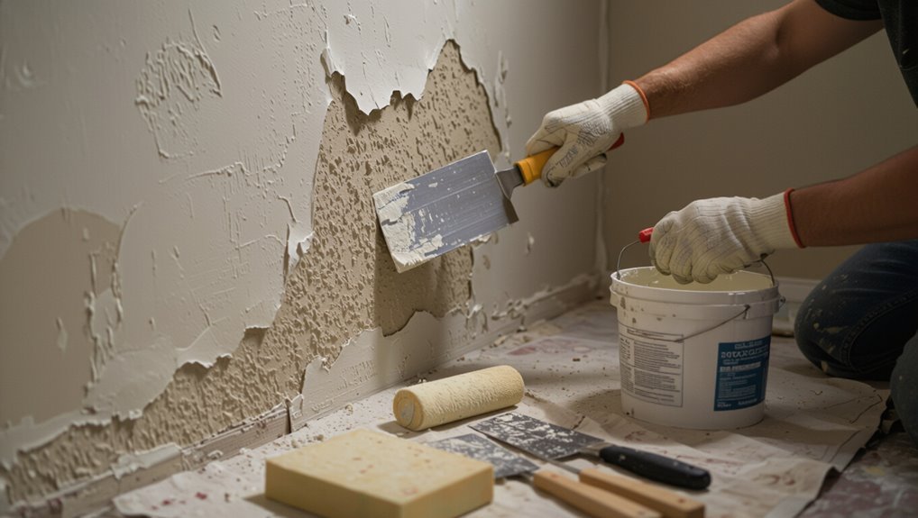 repairing textured wall damage