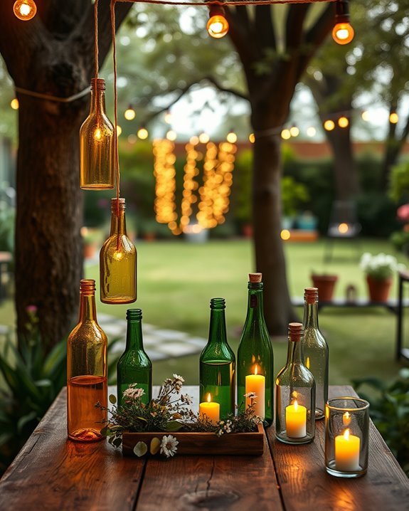 repurposed bottle lantern lights