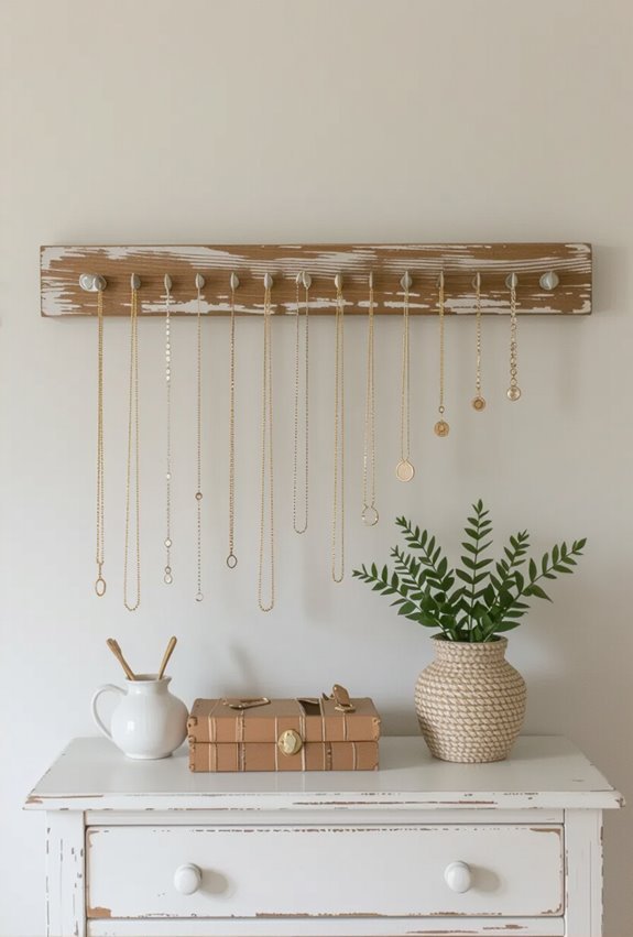 repurposed crib rail organizer