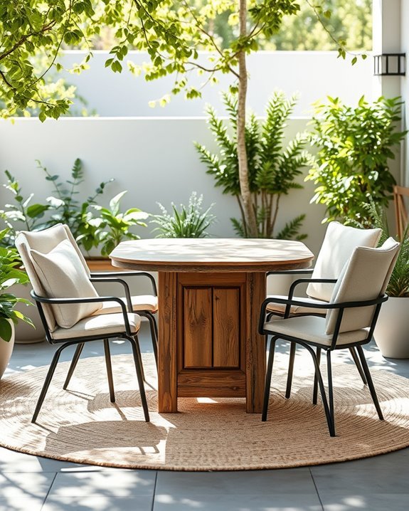 repurposed door outdoor table