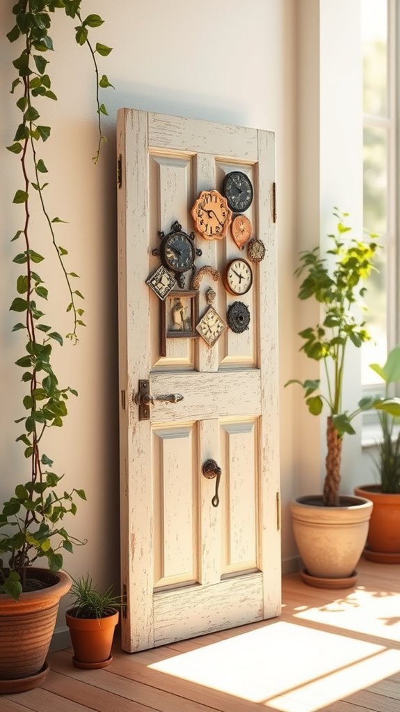 repurposed doors as art