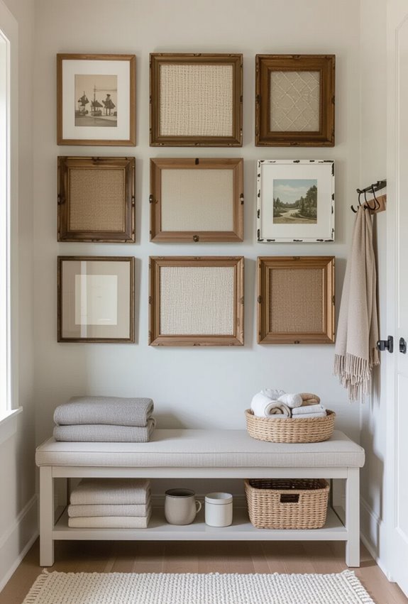 repurposed framed wall storage