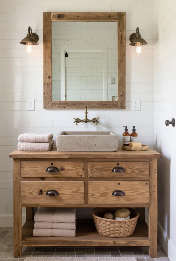 repurposed furniture bathroom vanities