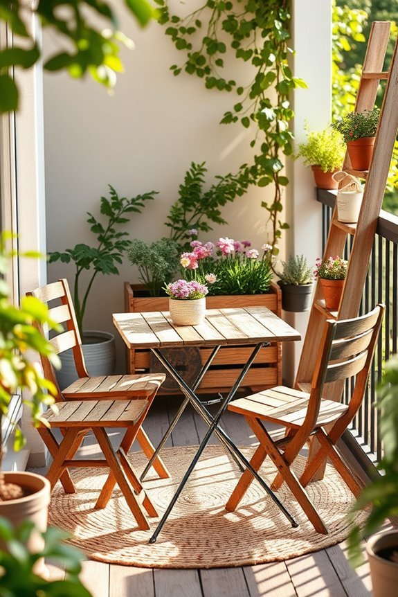 repurposed furniture for balconies