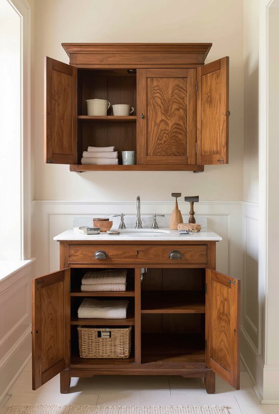 restore cabinets match grain