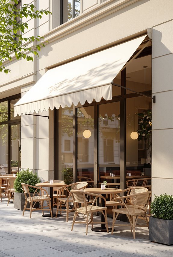retractable patterned awnings for charm