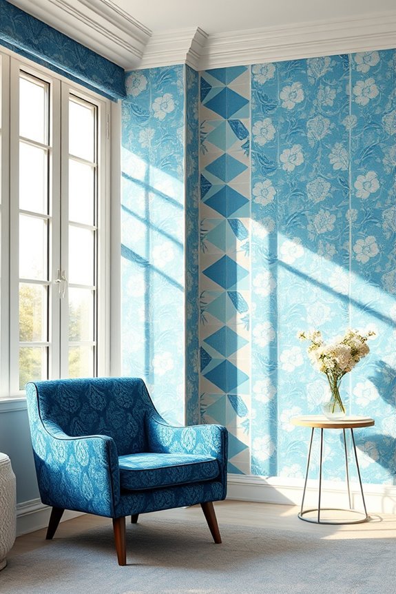 retro blue wallpaper charm