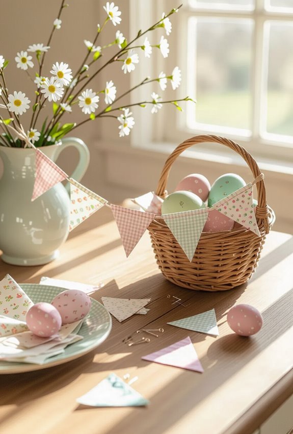 retro fabric scrap bunting
