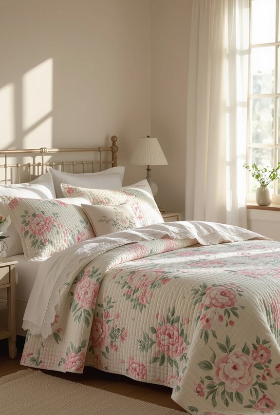 retro floral damask bedding