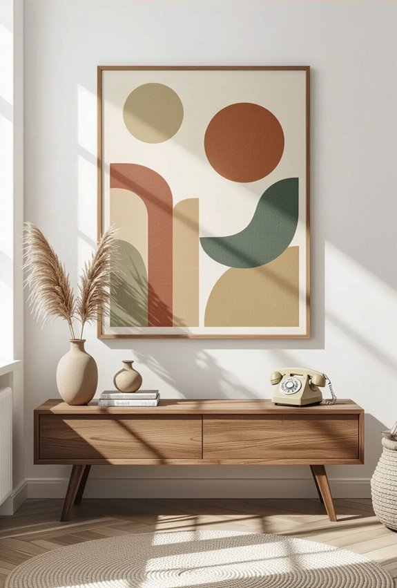 retro sepia typography wall art