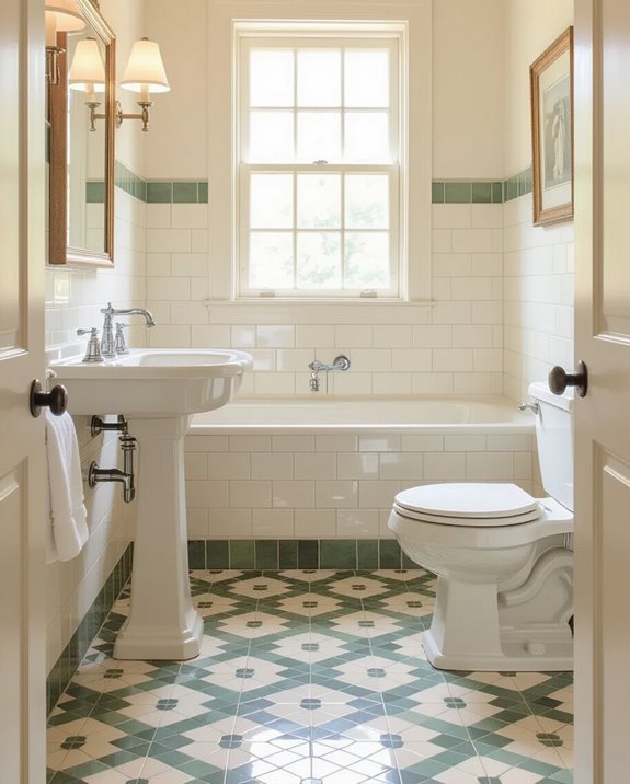 retro tile pattern aesthetics