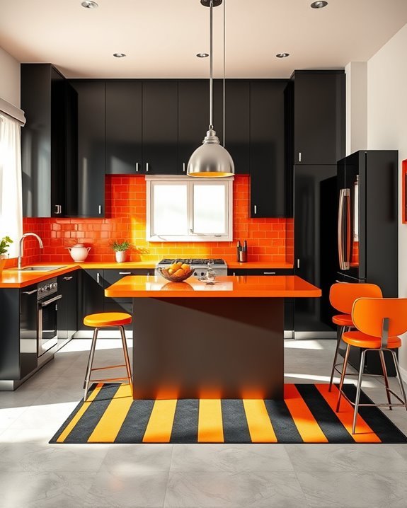 retro vibrant kitchen design
