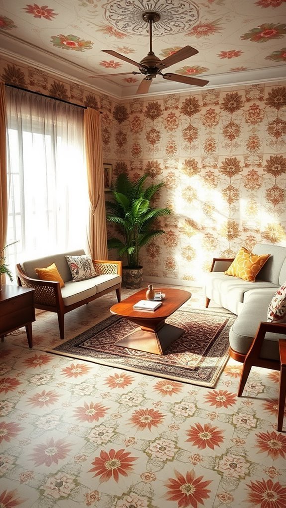 retro vintage tile design