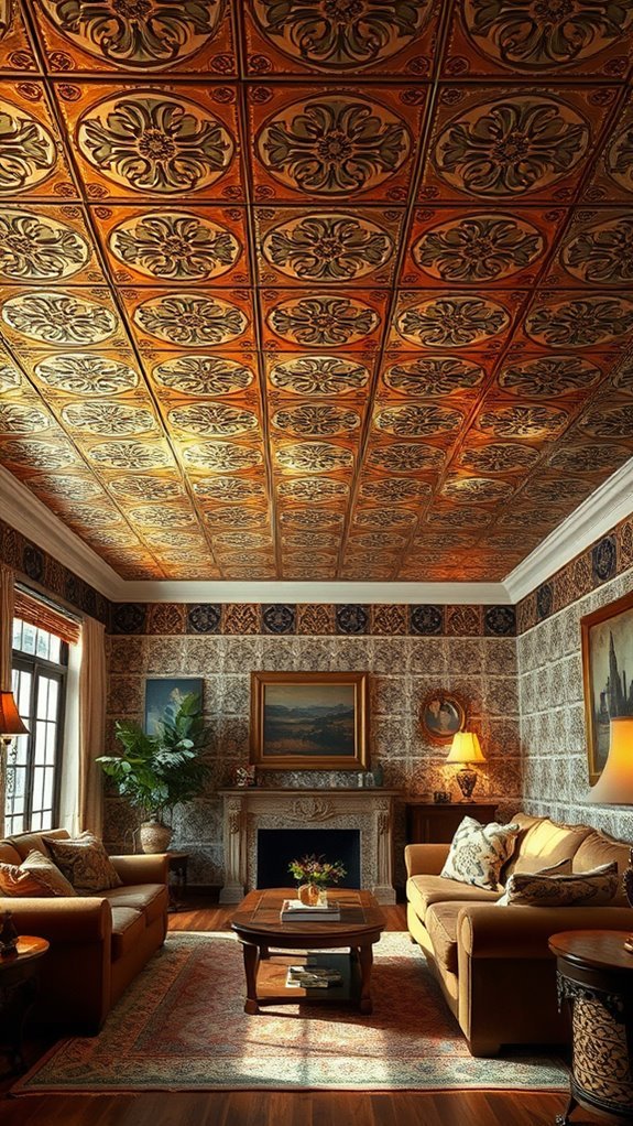 retro vintage tin tiles