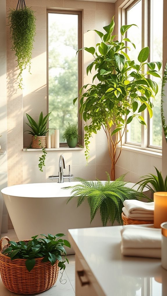 revitalize bathroom with greenery
