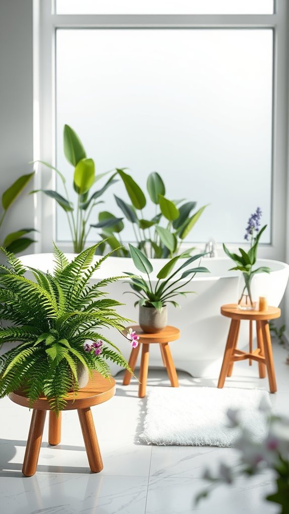 revitalizing bathroom plant decor