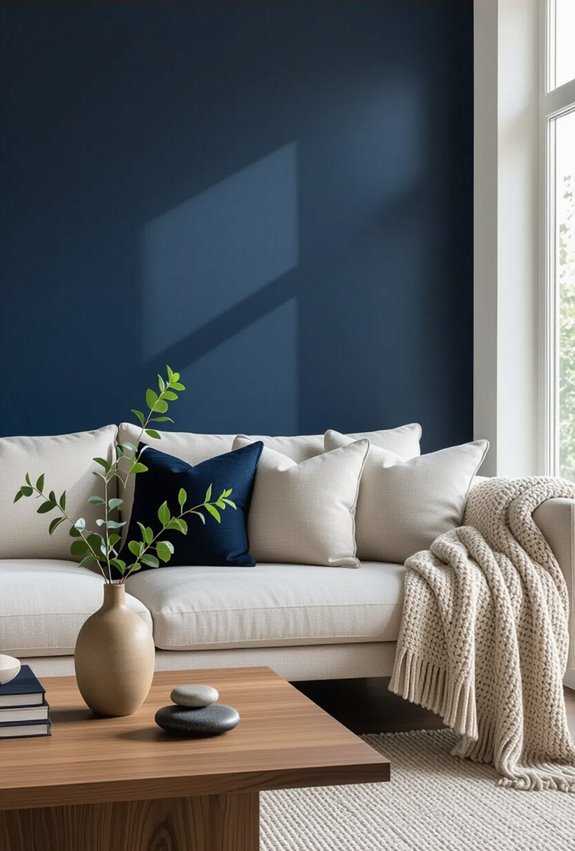 rich deep navy accent