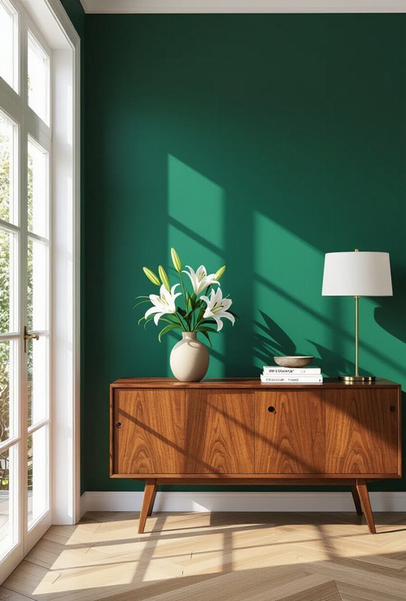 rich emerald green drama